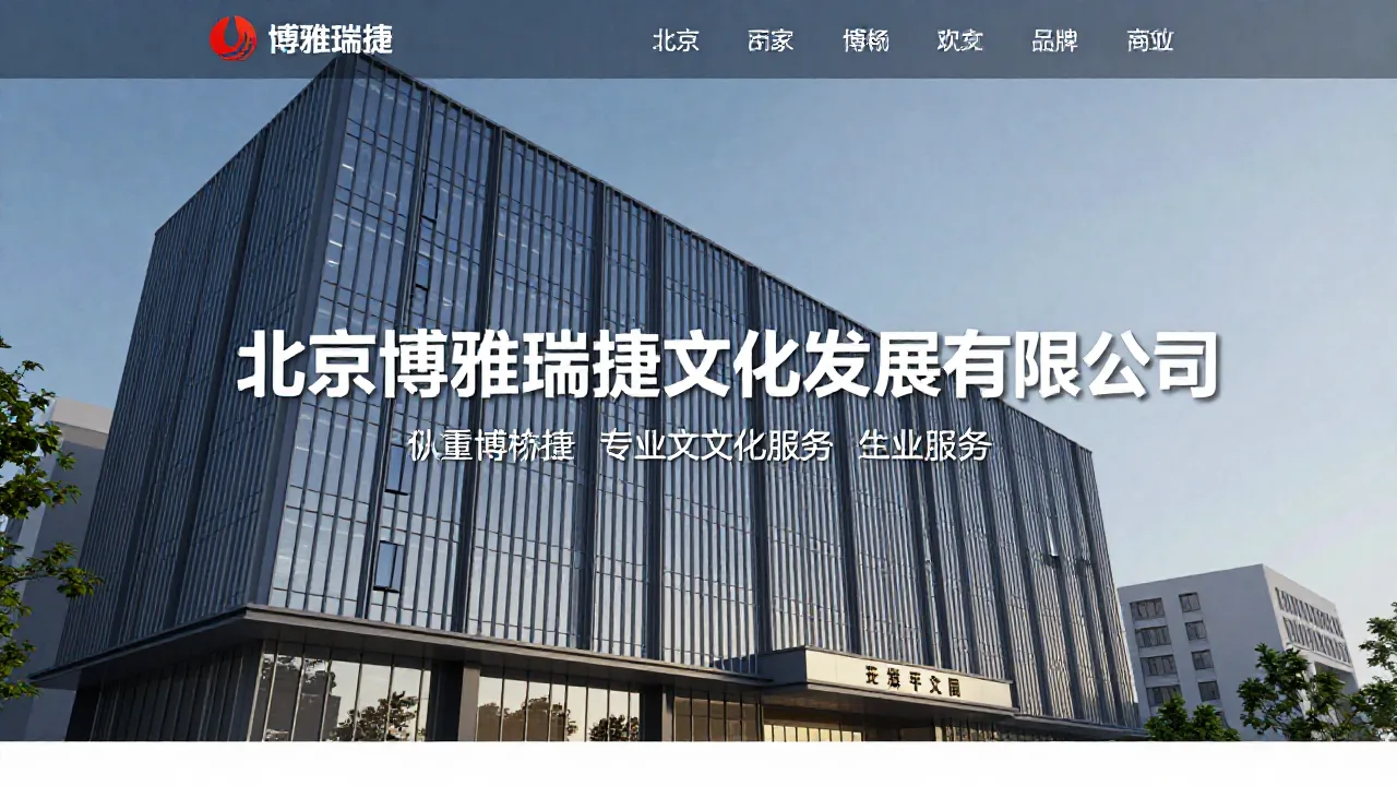 北京博雅瑞捷文化发展有限公司 首页主视觉